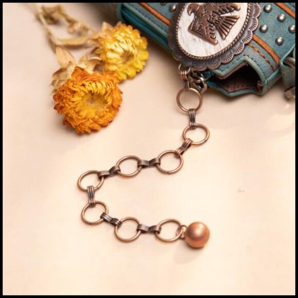 Western Concho Chain Belt Adjustable Metal Boho Chic Cowgirl Style main image 4